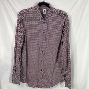 Brooklyn brigade, navy, red white hounds tooth, check, stretchy shirt